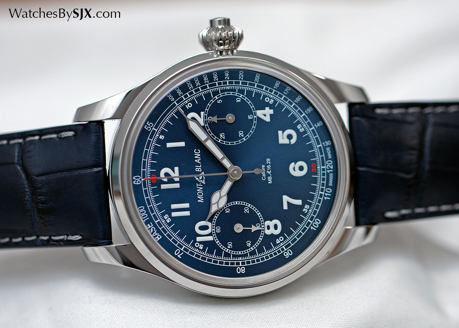 Montblanc 1858 Chronograph Tachymeter Blue Limited Edition 100 1