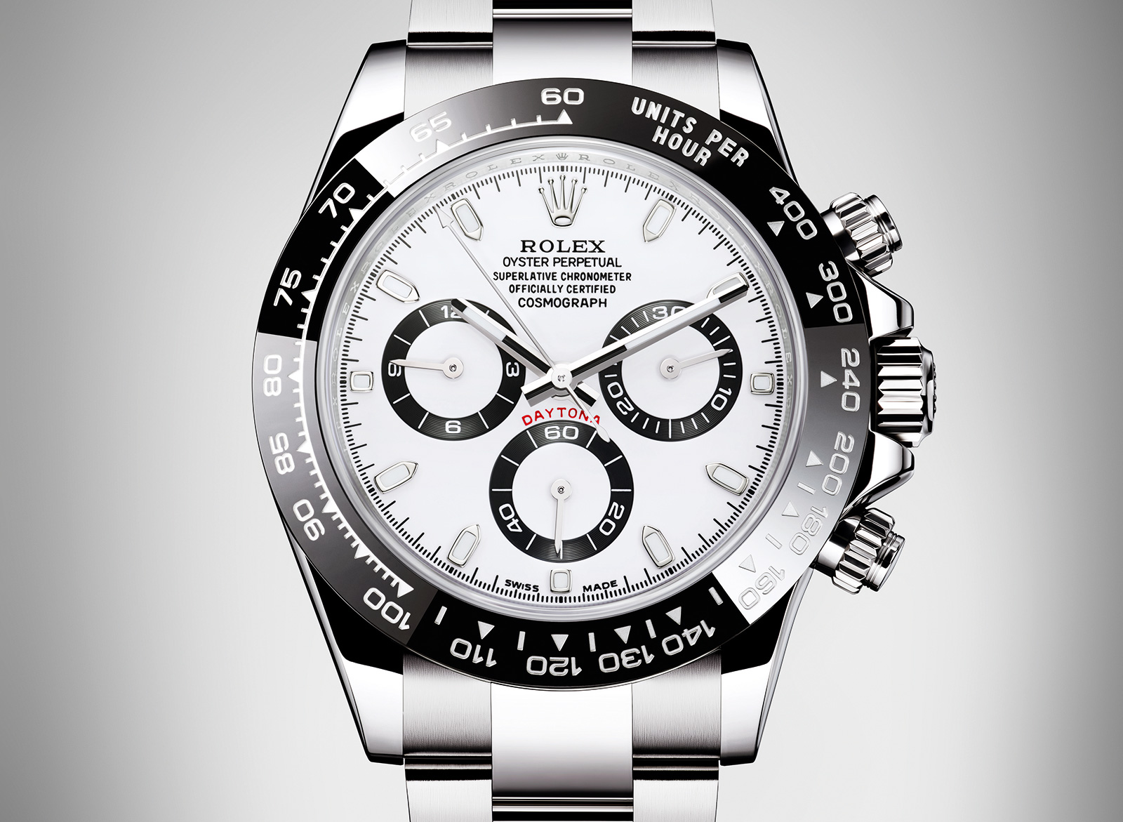 Rolex Daytona Steel Ceramic white dial