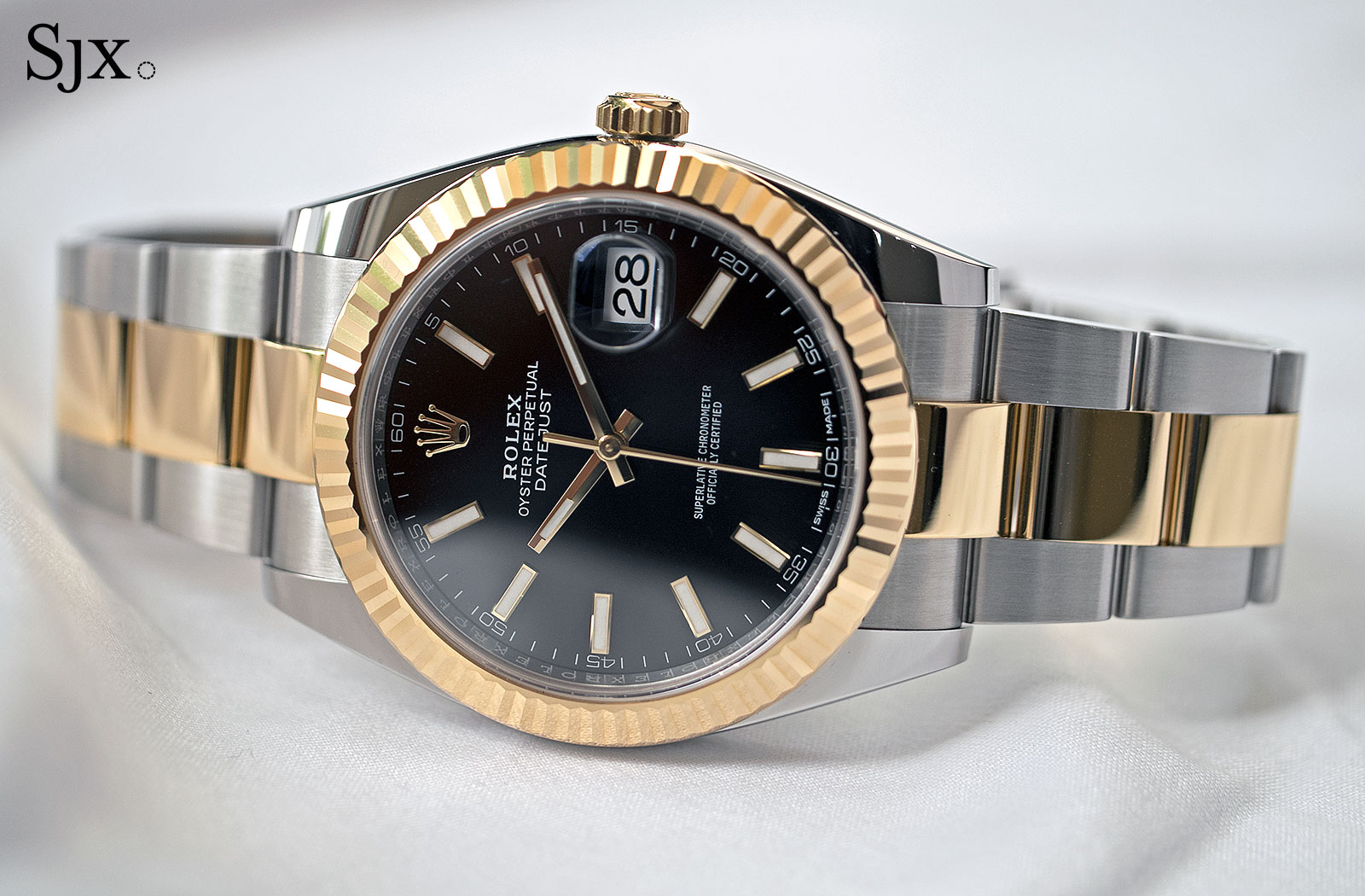 datejust 41 two tone black dial