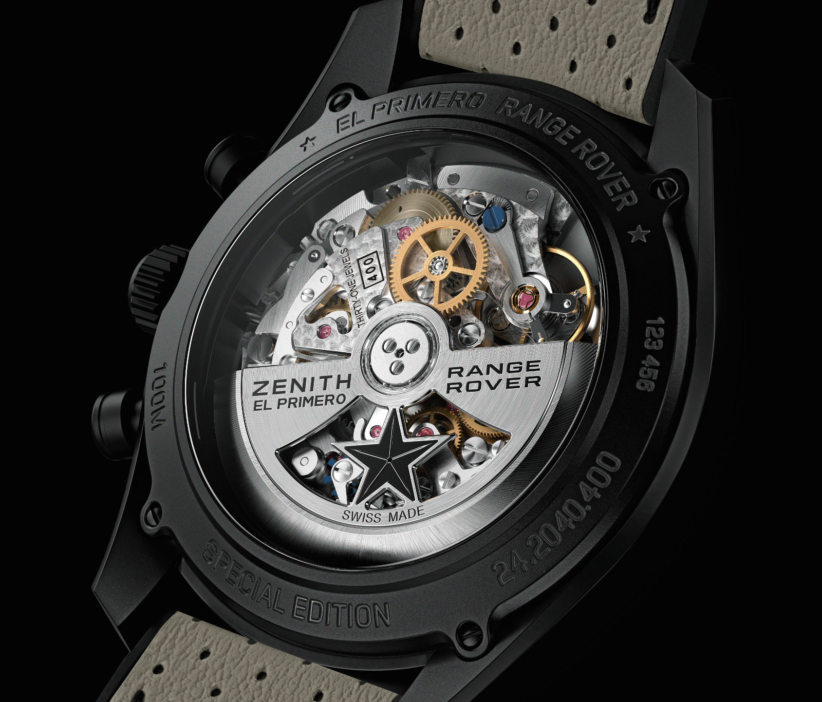 Zenith El Primero Range Rover Special Edition back