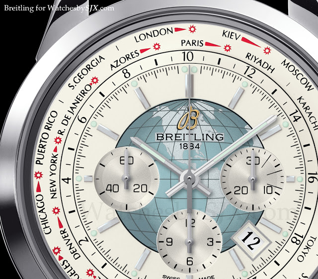 A well designed world timer from Breitling the Transocean Unitime