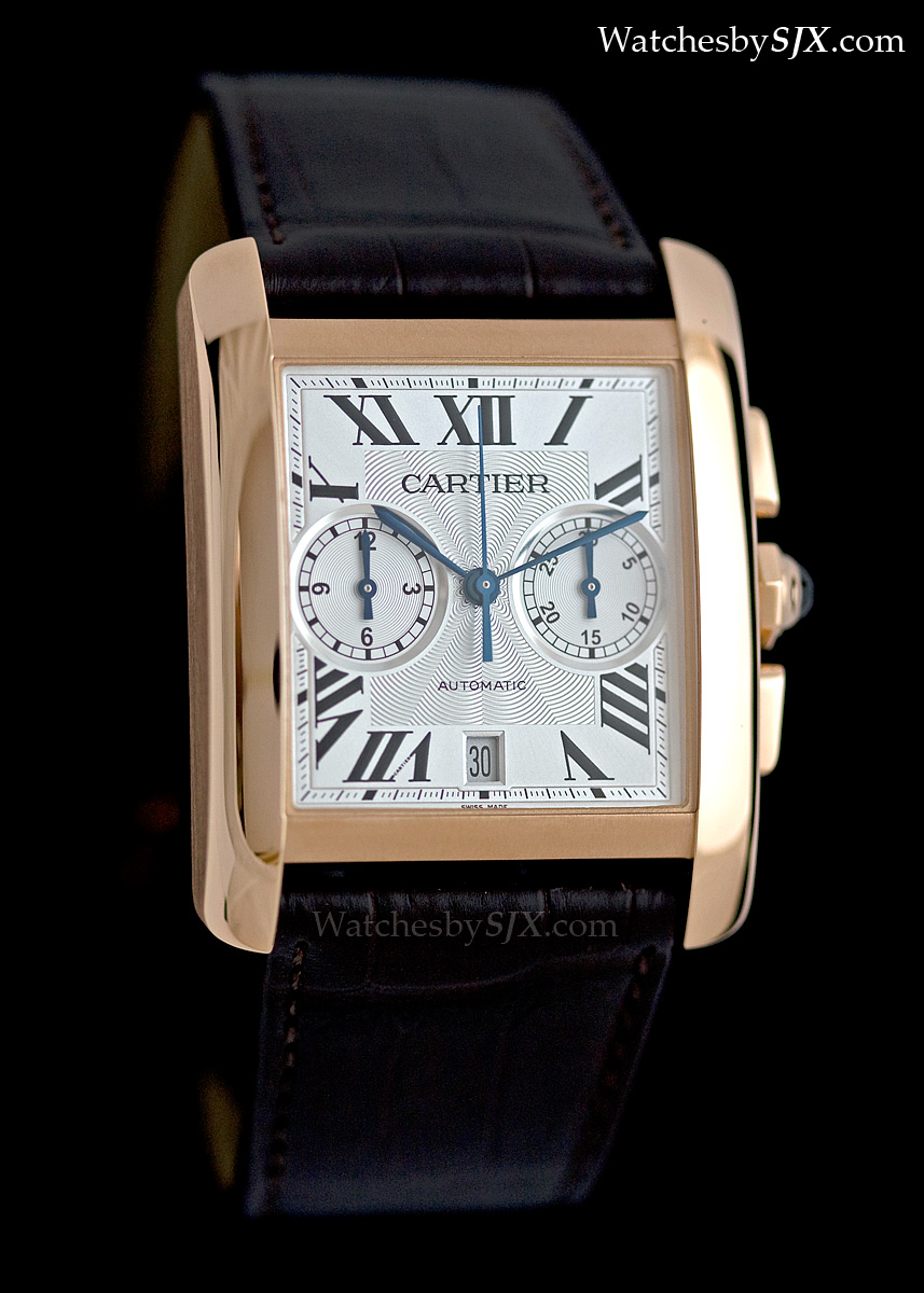 cartier tank chronograph watch
