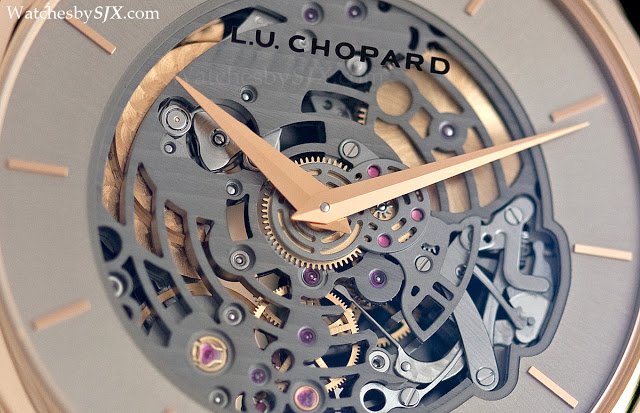 Hands on with the Chopard LUC XP Skeletec in rose gold with live