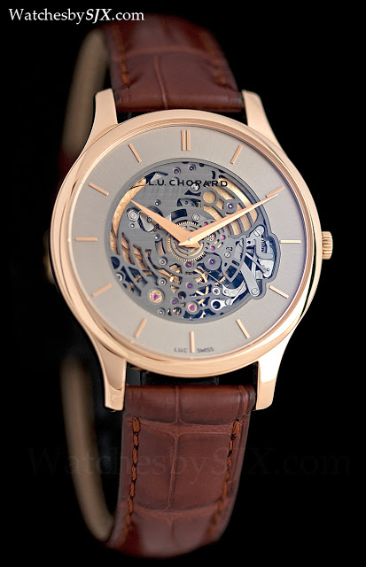 Hands on with the Chopard LUC XP Skeletec in rose gold with live