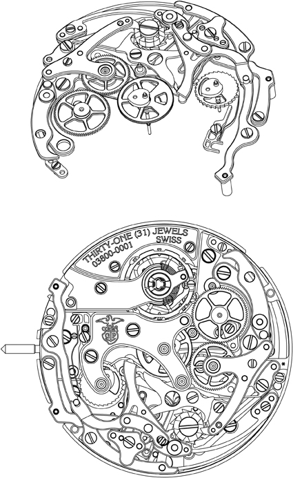 Chronograph mechanism on sale