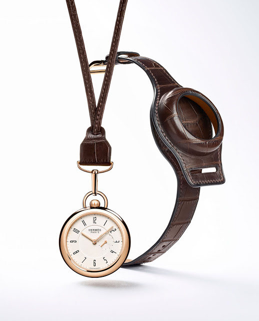 Pocket watch 2025 leather wrist strap