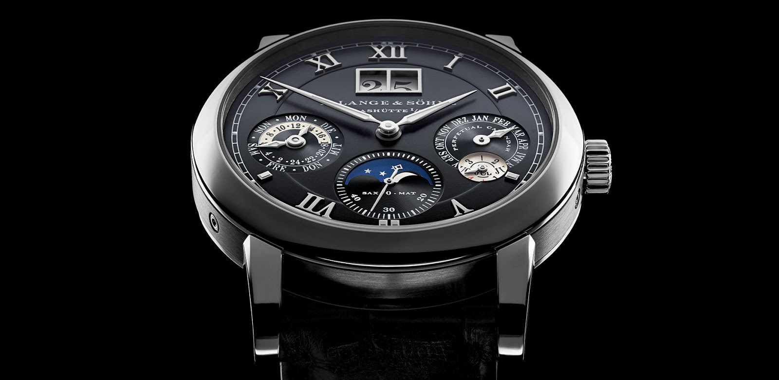 Introducing the A. Lange Sohne Langematik Perpetual in White Gold and Black SJX Watches