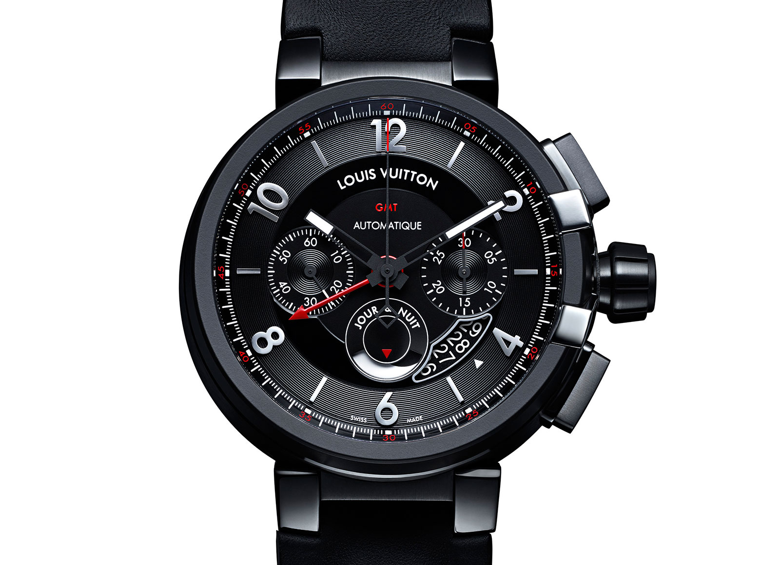 Louis Vuitton Tambour Watch, Circa 2000s in Black