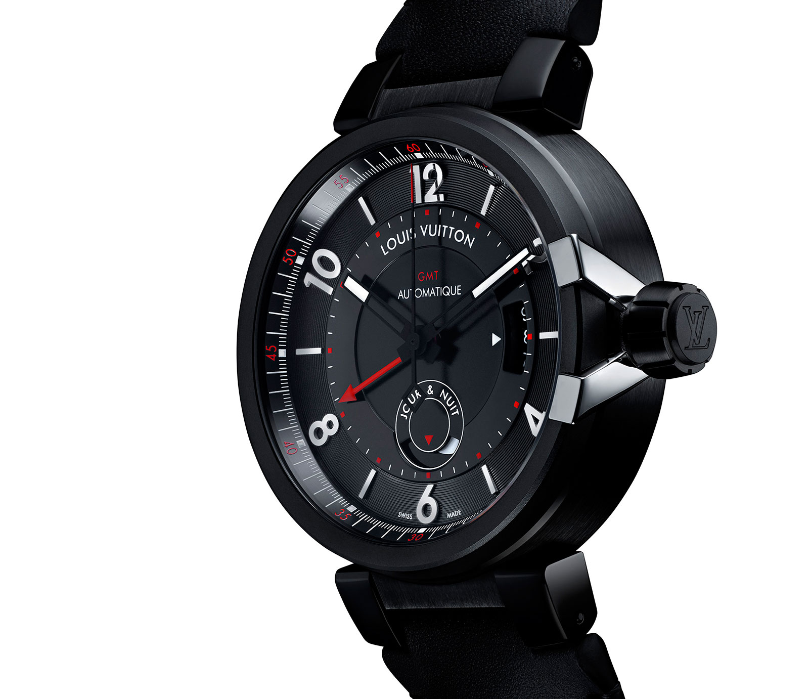 Louis Vuitton Tambour Moon GMT Black — The Watch Press - Luxury Watch News  and Reviews