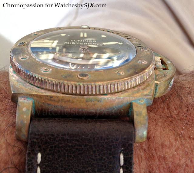 Up Close With The Incredible Patina Of The Panerai PAM382 Bronzo