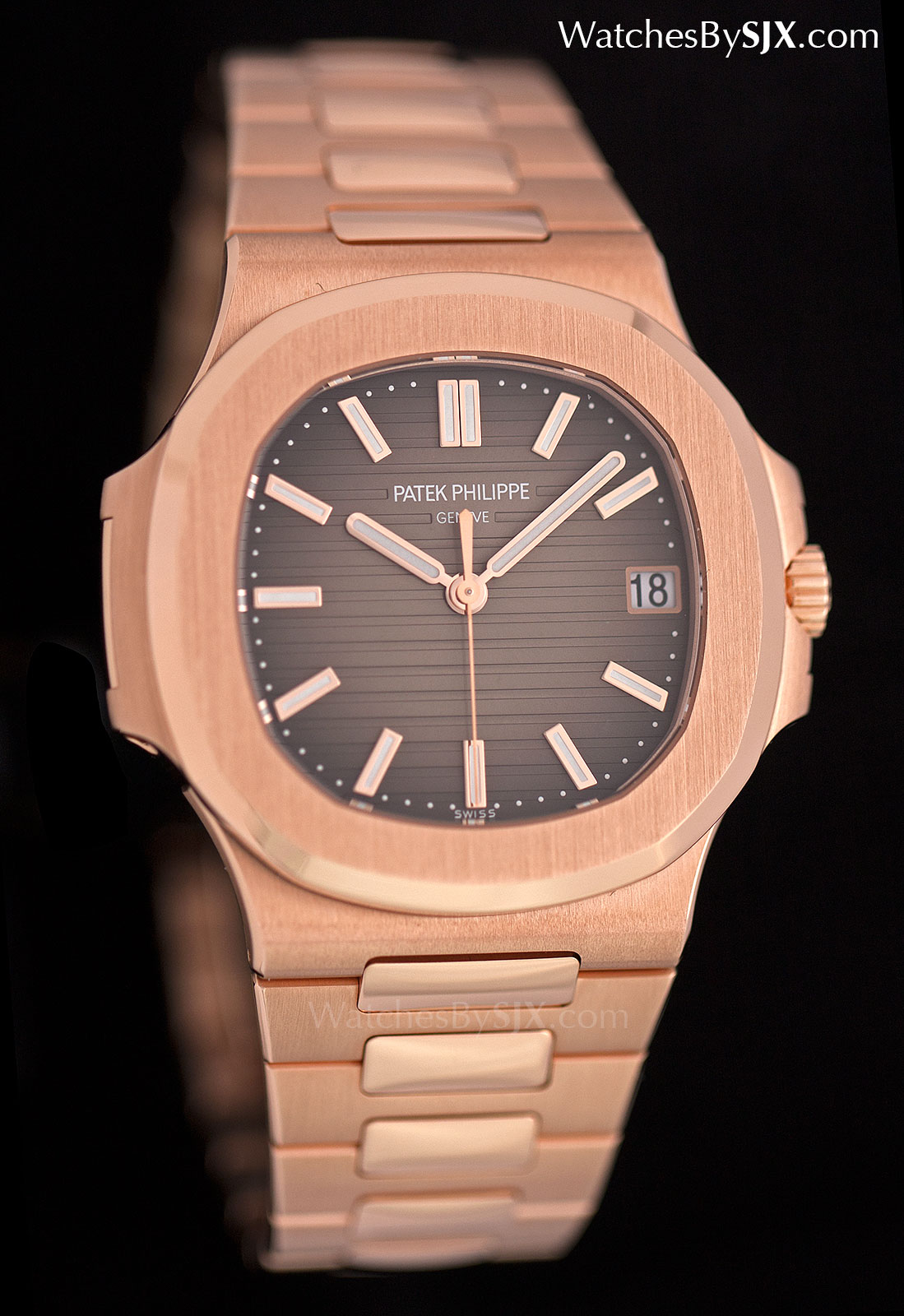 patek philippe nautilus 5711 rose bracelet ref watches 1r close