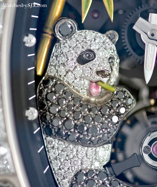 Up close Richard Mille RM026 01 Panda Tourbillon live photos