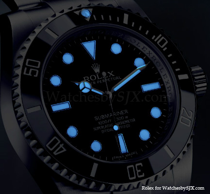 Rolex submariner night online glow