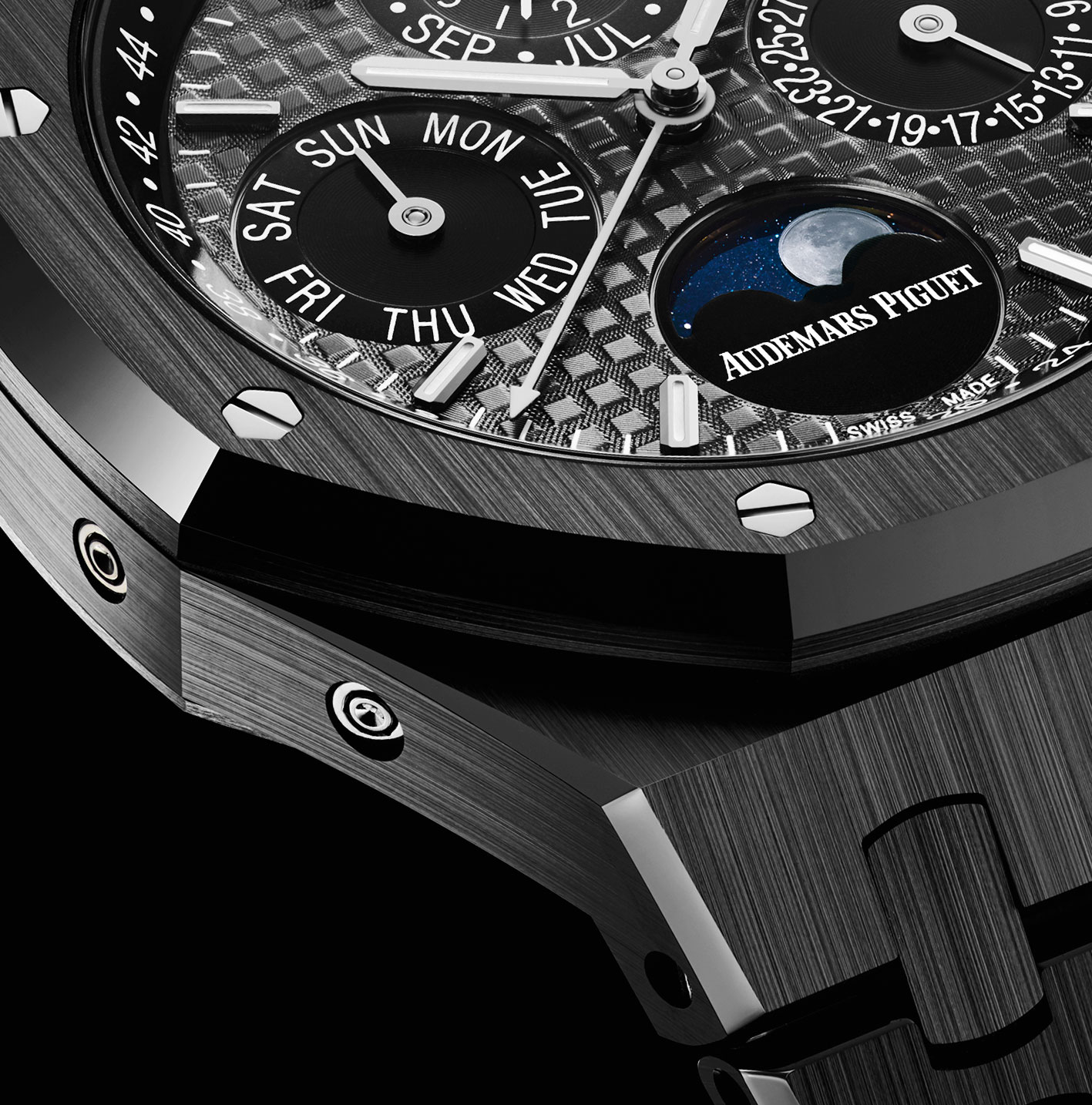 Audemars Piguet Royal Oak Perpetual Calendar/ Black Ceramic/ Black Dial/ Black Sub_Dials/ Black Ceramic Bezel (Ref#26579CE.OO.1225CE.01)