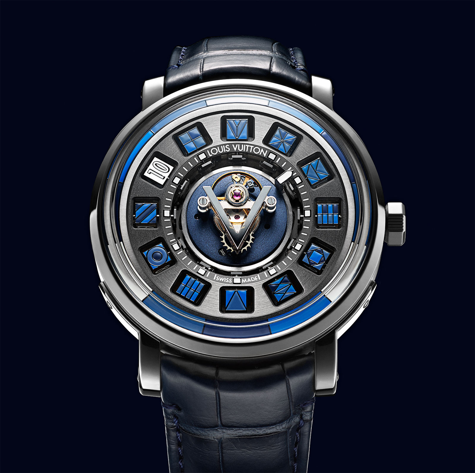 Neue Uhr : Louis Vuitton Escale Blue – Spin Time Central Tourbillon