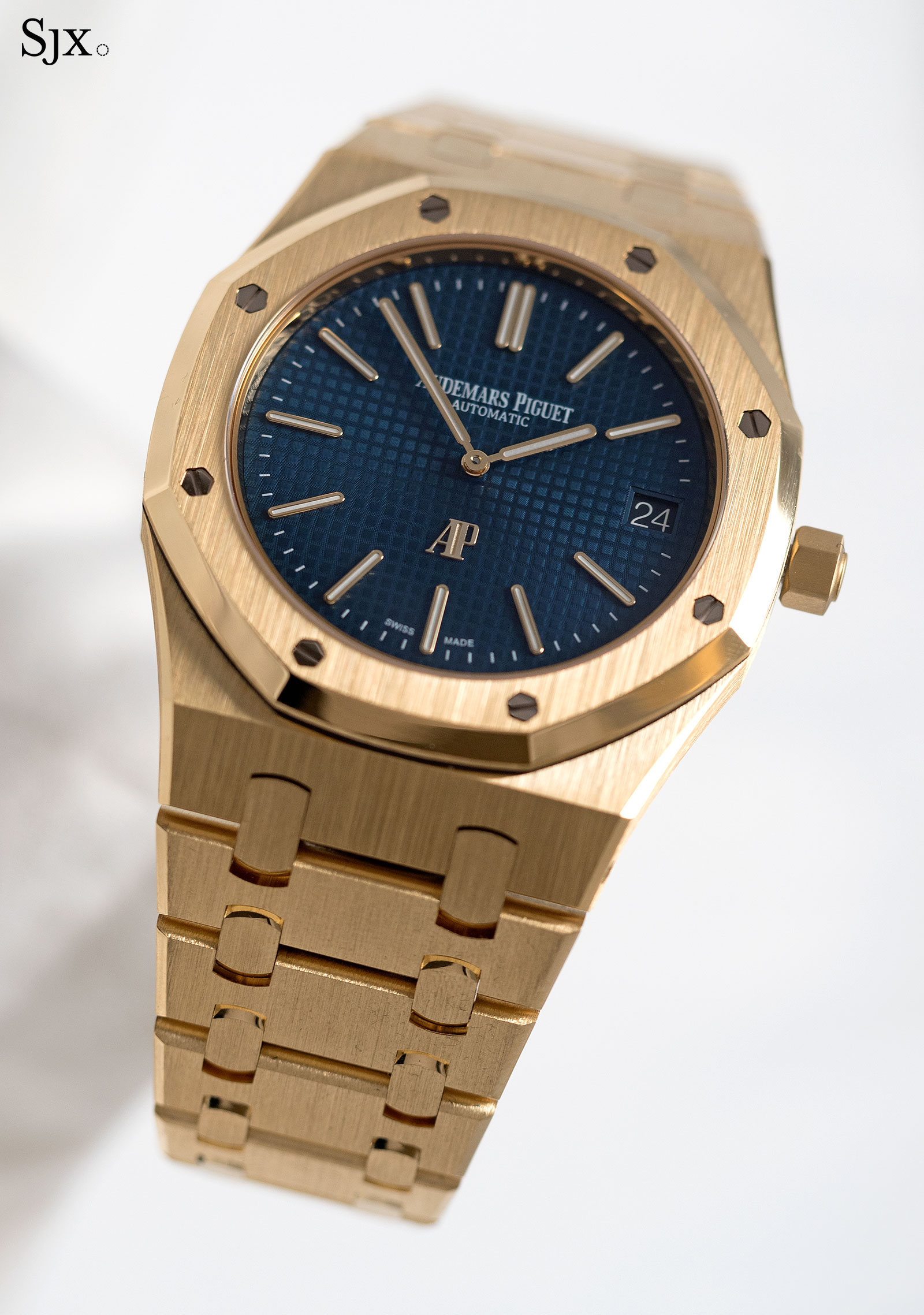 Ap royal oak gold blue dial hot sale