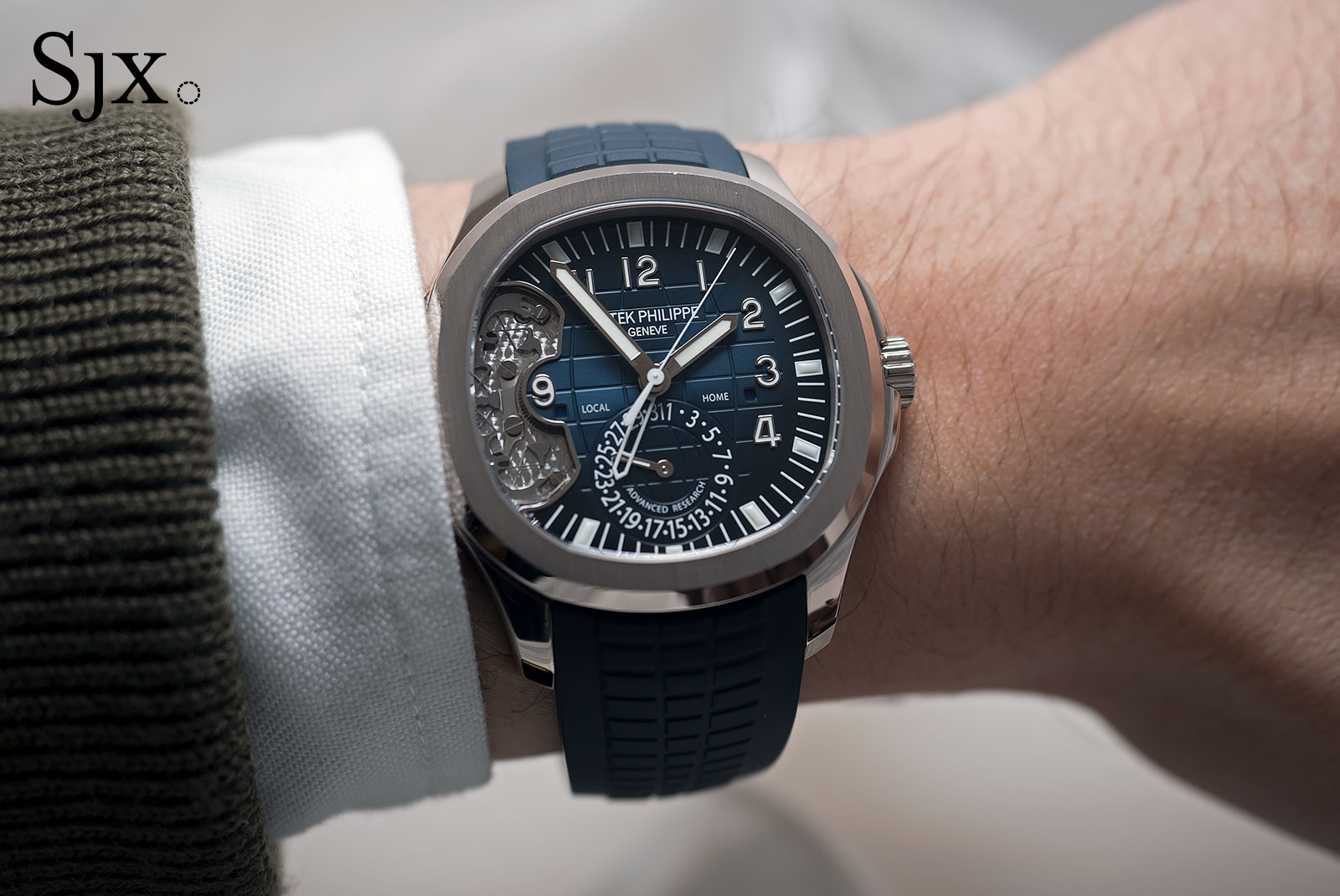 Patek aquanaut dual on sale time