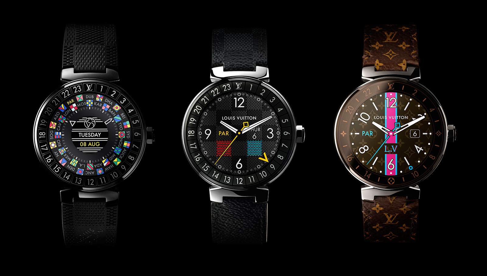 Louis Vuitton Introduces the Tambour Horizon Smartwatch A premium priced smartwatch running ...