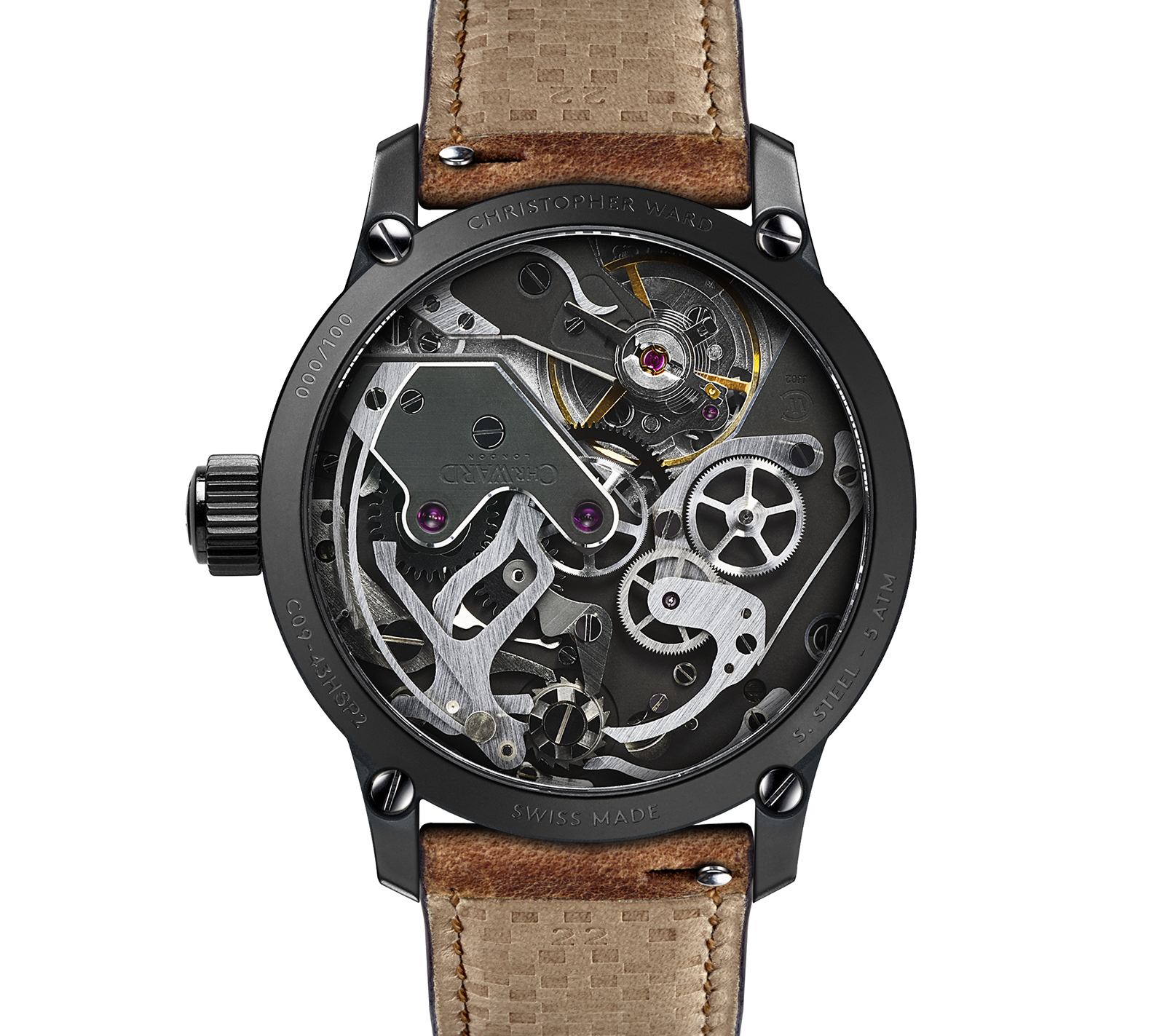 Christopher Ward C9 Me 109 Single Pusher Chronograph movement