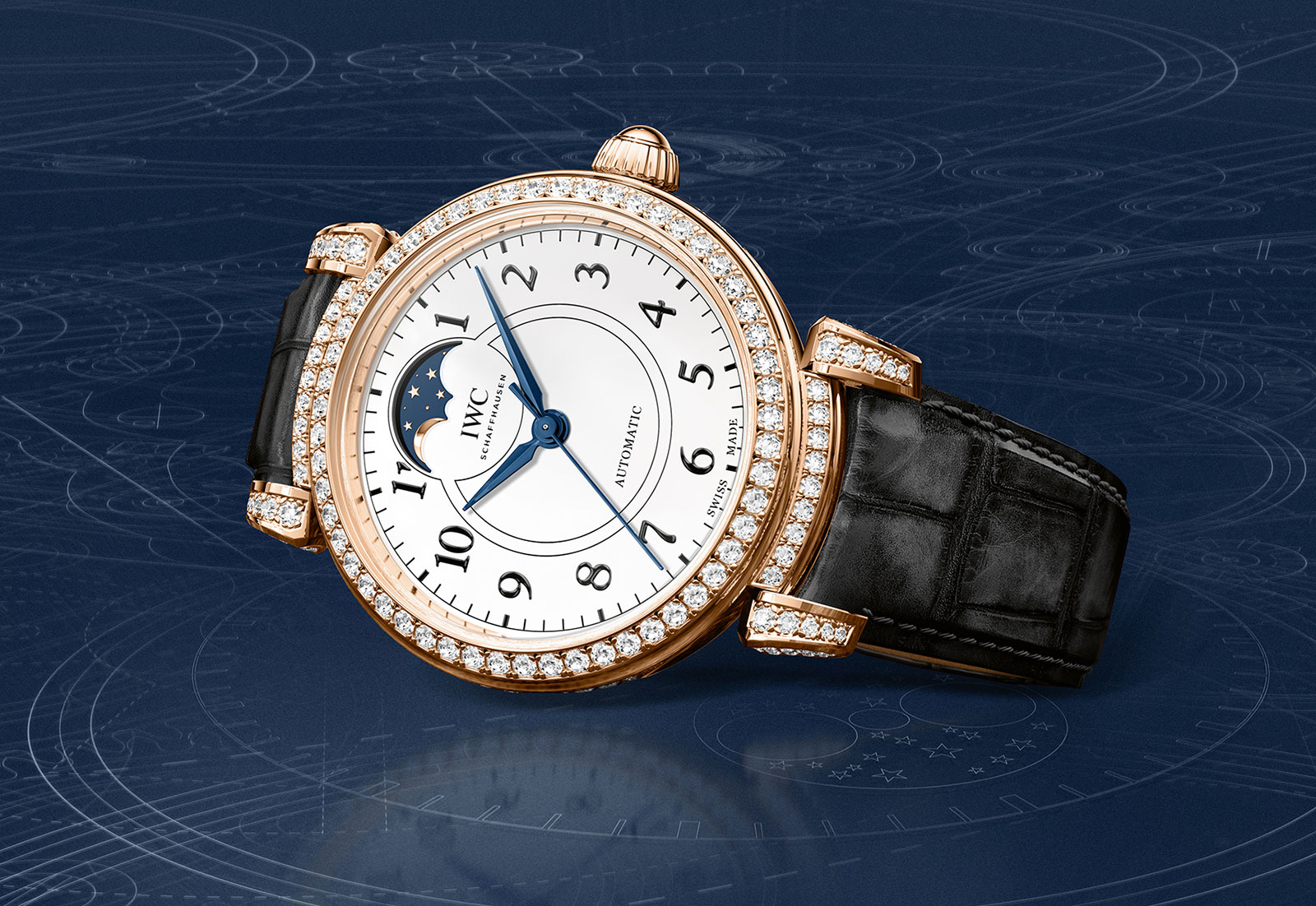 IWC Da Vinci Automatic Moon Phase 36 150 Years diamonds