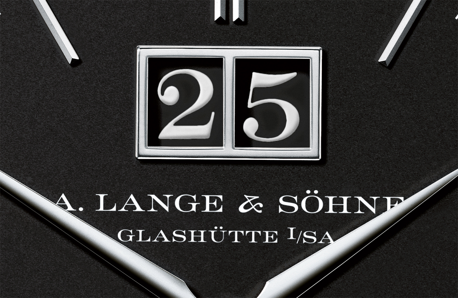 A. Lange & Söhne Saxonia moon phase black date disc