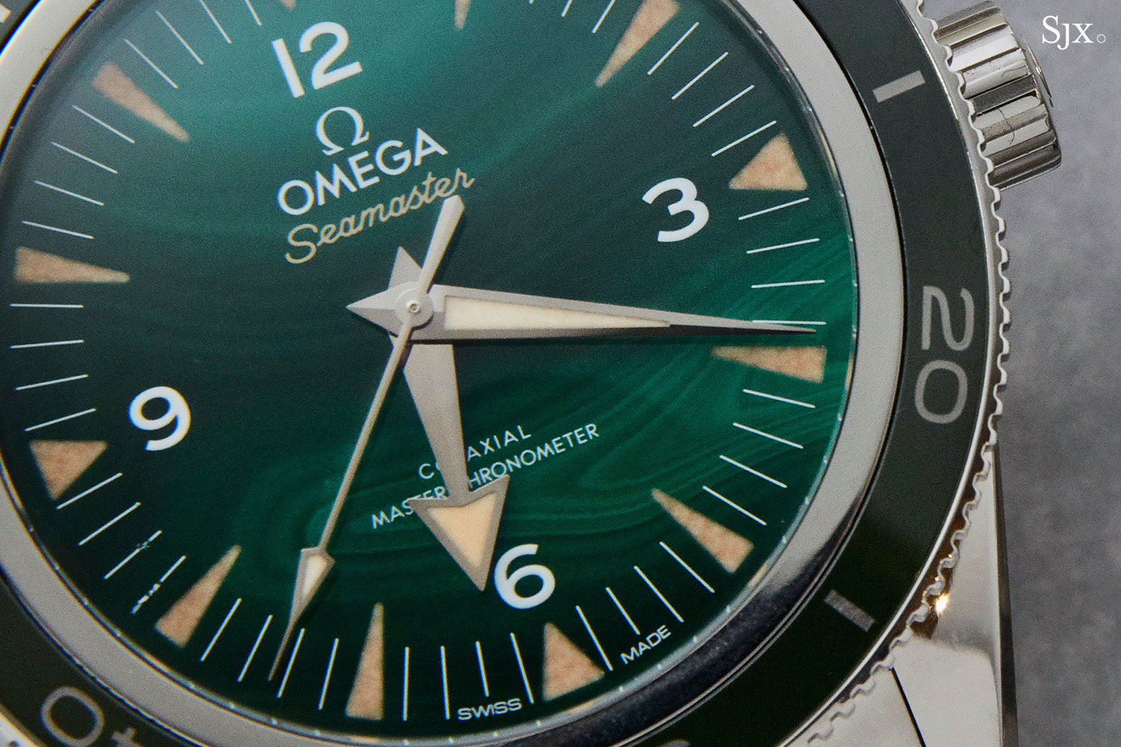 Omega Seamaster 300 platinum malachite