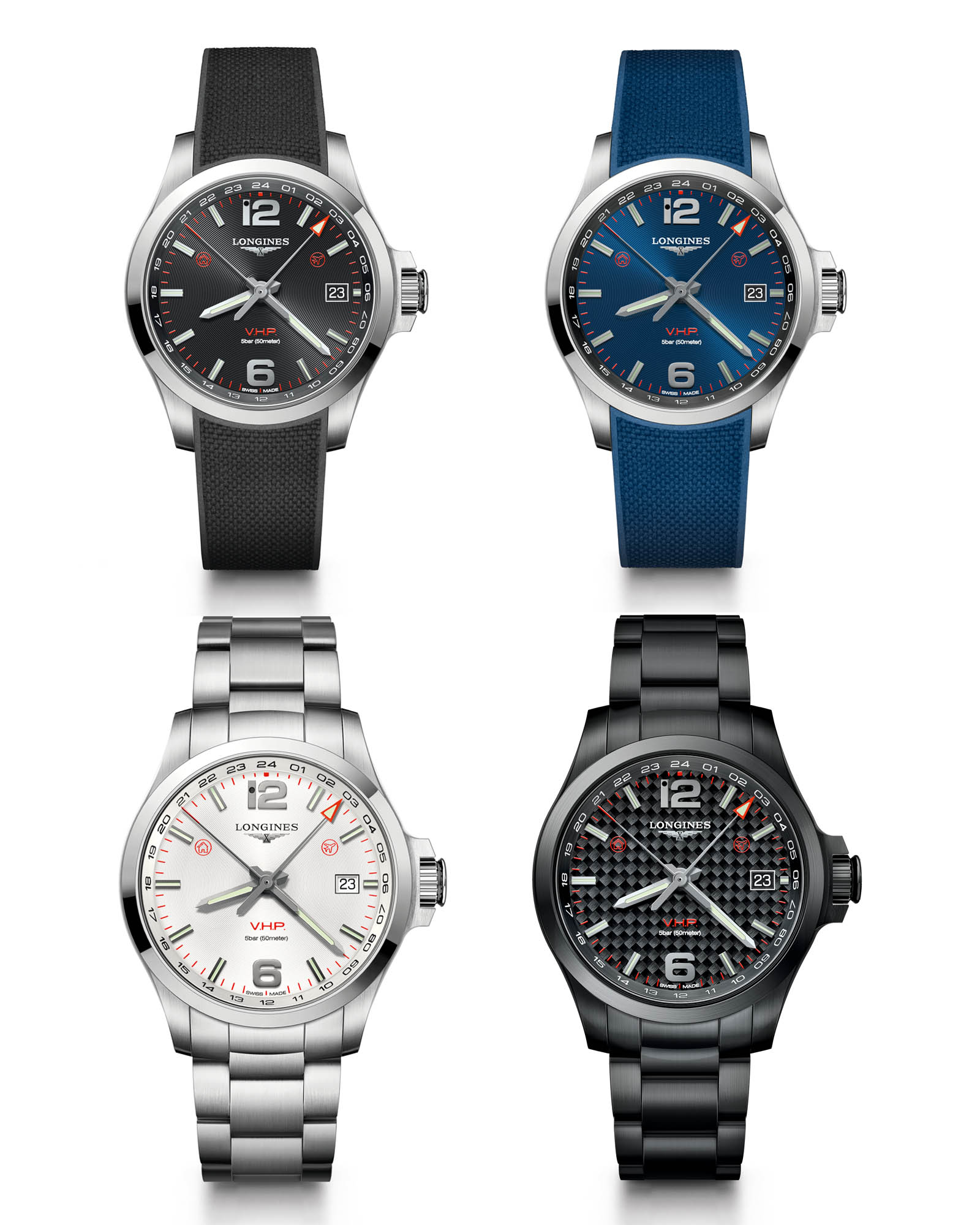 Introducing the Longines Conquest V.H.P. GMT Flash Setting SJX Watches