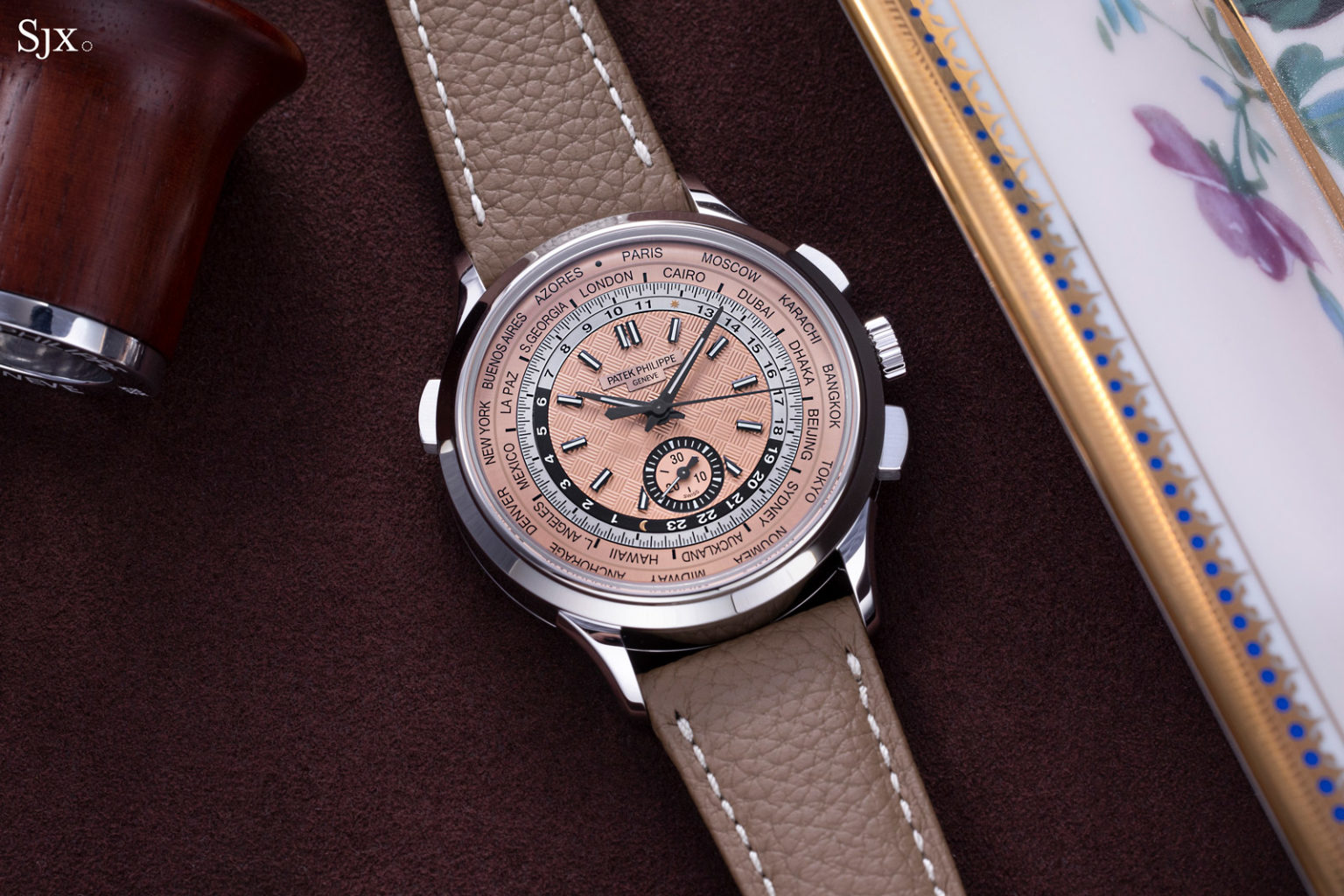 Up Close Patek Philippe Ref A World Time Flyback Chronograph