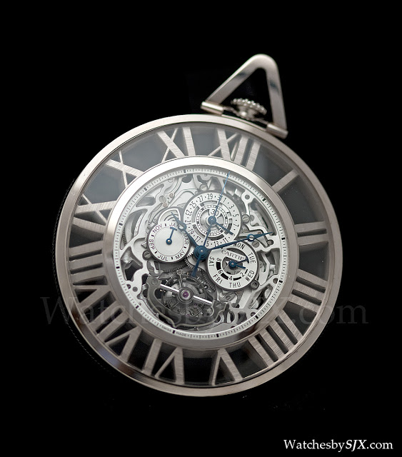 cartier grande complication skeleton pocket watch