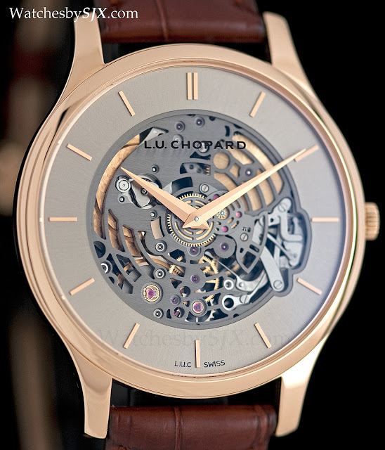 Hands on with the Chopard LUC XP Skeletec in rose gold with live