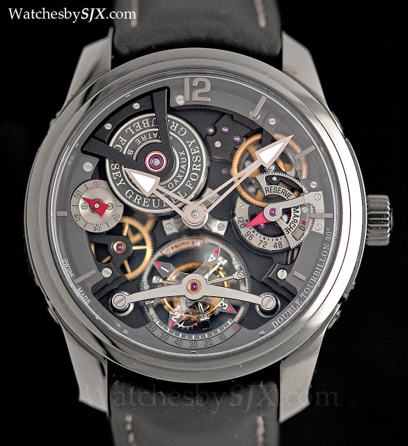 Hands on with the Greubel Forsey Double Tourbillon Technique black titanium the first and only titanium GF live photos and price SJX Watches