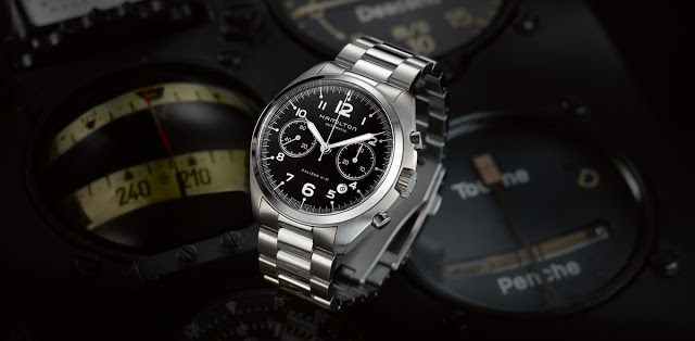 Hamilton khaki pilot discount pioneer chronograph automatic watch