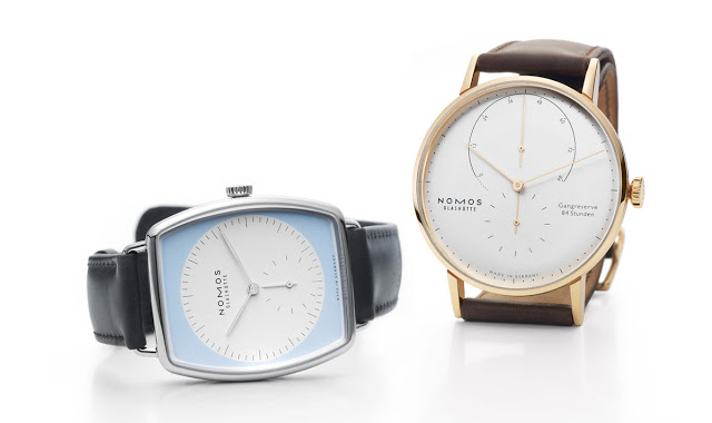 Nomos goes upmarket with the new Lambda and Lux featuring gold