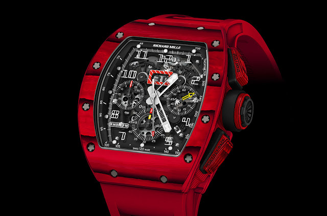 Richard Mille Introduces the Flaming Red RM 011 TPT Quartz in Carbon Silica Quartz Composite SJX Watches