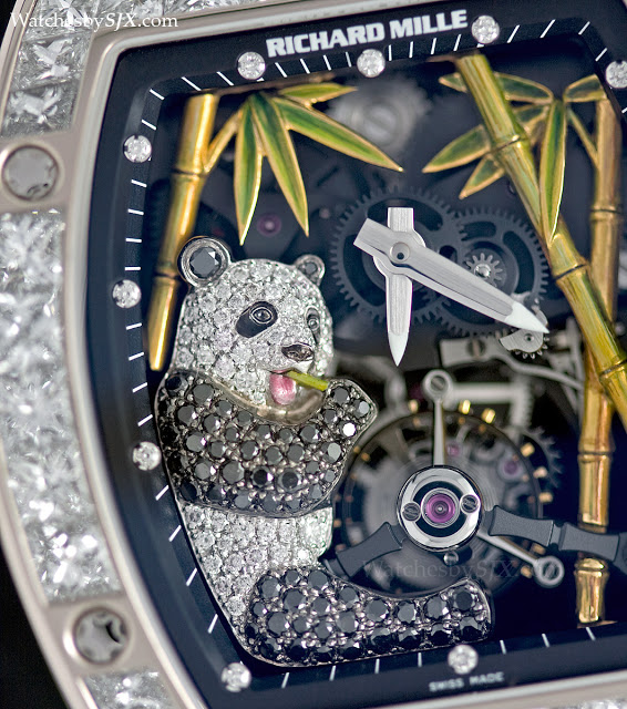 Up close Richard Mille RM026 01 Panda Tourbillon live photos SJX Watches