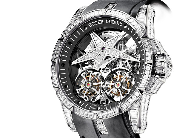 Introducing the Million Dollar Roger Dubuis Excalibur Star of Infinity a Skeleton Double Tourbillon Set with Over 300 Diamonds with Price SJX Watches