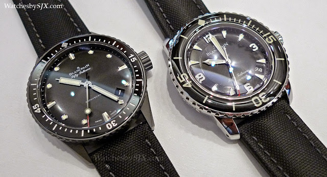 Face off Comparing the Blancpain Bathyscaphe and Fifty Fathoms