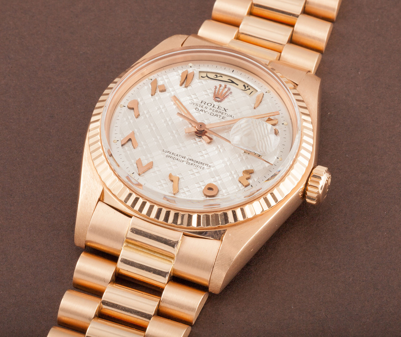 rolex arabic dial gold