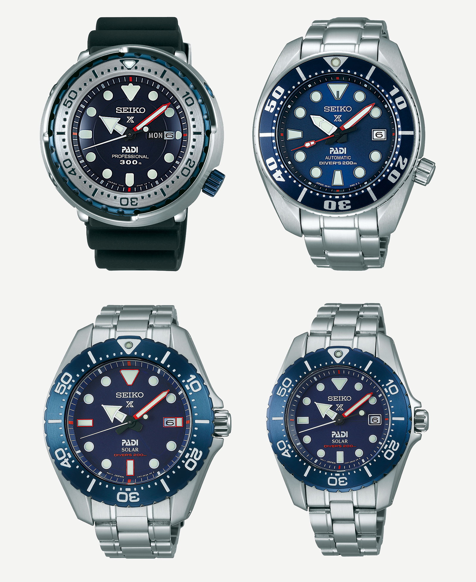 Seiko Introduces Quartet of Japan-Only Prospex PADI Diver Limited Editions  | SJX Watches