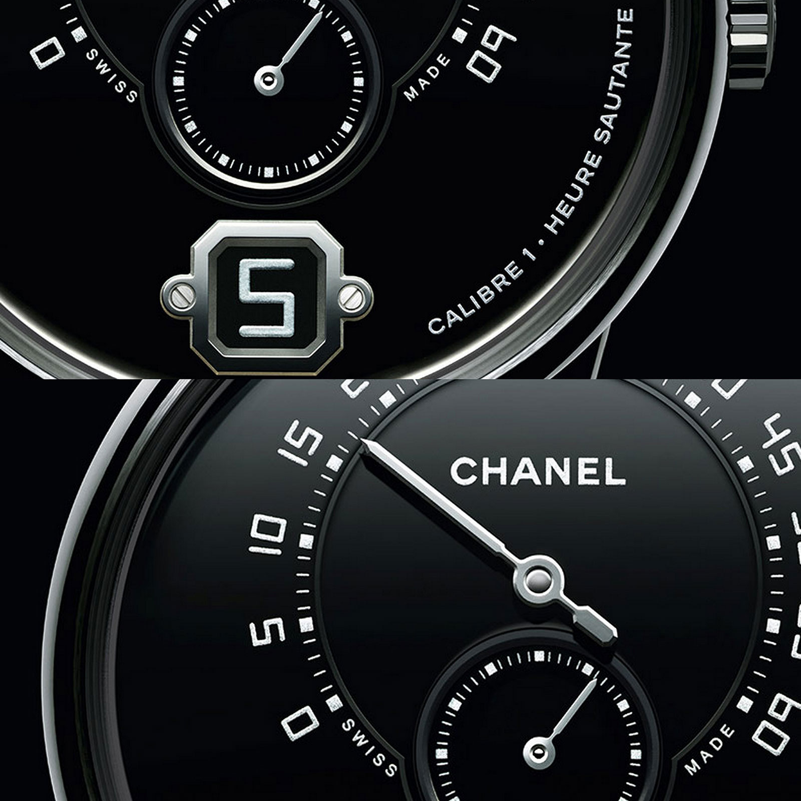 Chanel Introduces the Monsieur de Chanel in Platinum with Black Grand Feu Enamel  Dial