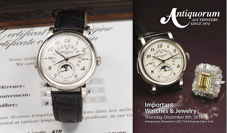 Antiquorum Dec 2016 Patek 5213