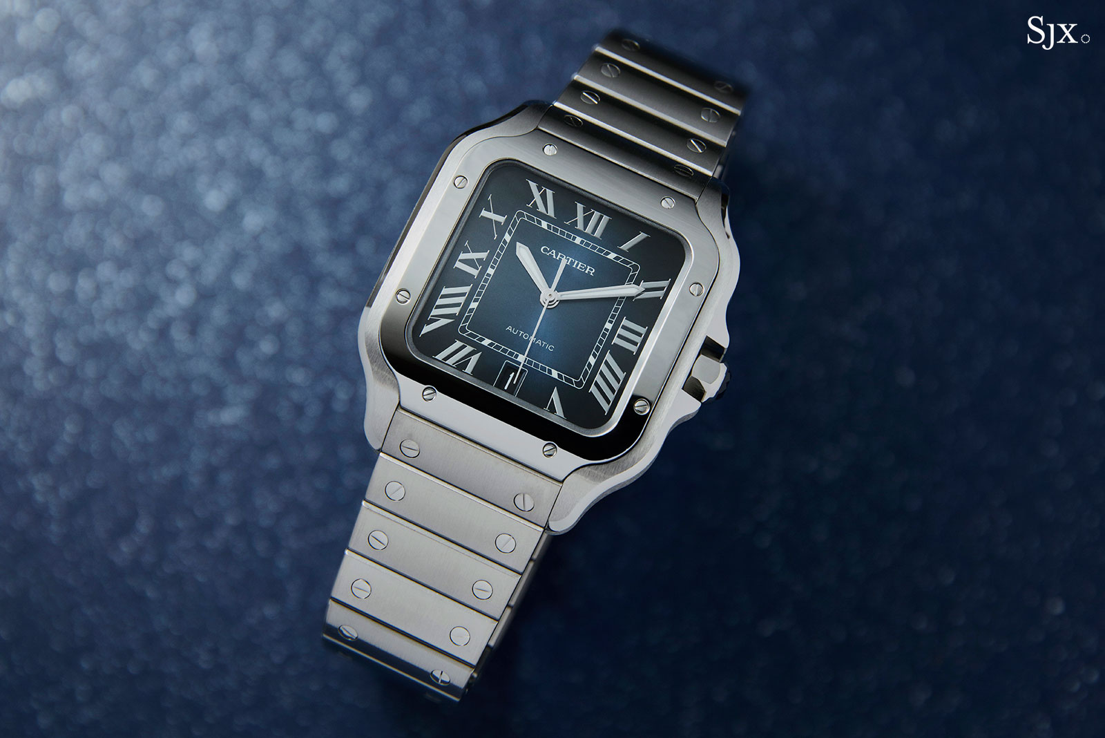 Up Close with the Cartier Santos Gradient Blue SJX Watches