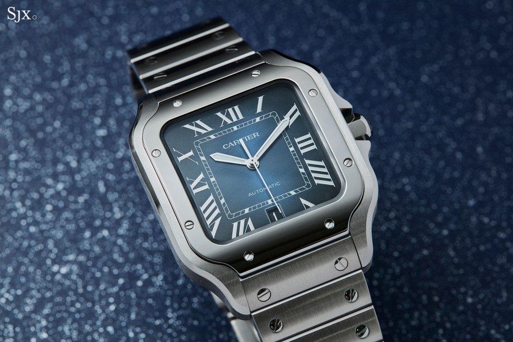 Up Close with the Cartier Santos Gradient Blue SJX Watches