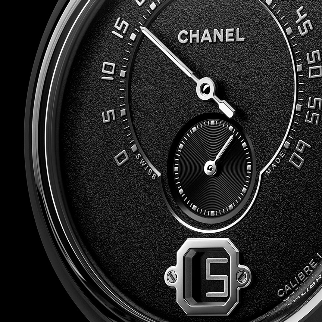 Chanel Monsieur De Chanel Édition Bleu  Monsieur de Chanel H6432 Or Blanc  - Cadran Bleu Marine - Bracelet Cuir