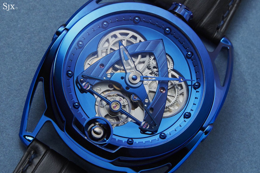 Hands-On: De Bethune DB28 Steel Wheels Blue “The Hour Glass” | SJX Watches