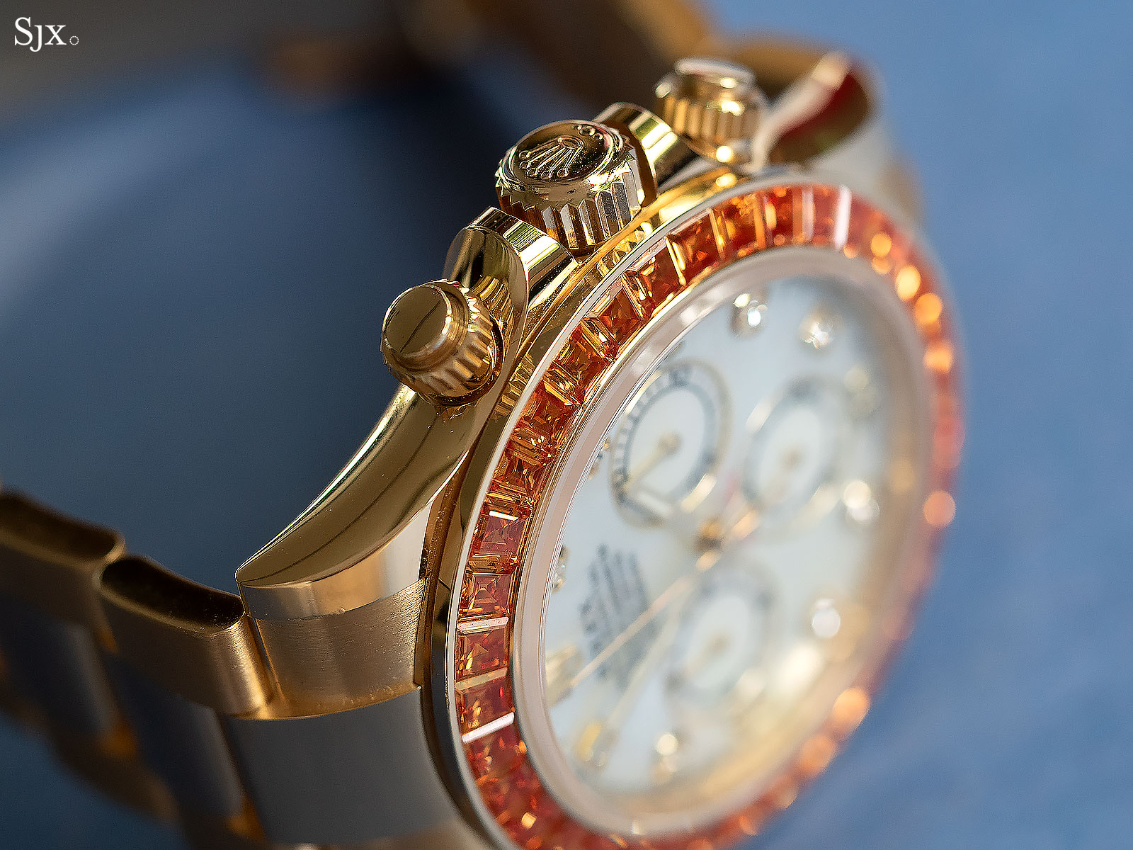 rolex Daytona orange sapphires 116578SACO 4