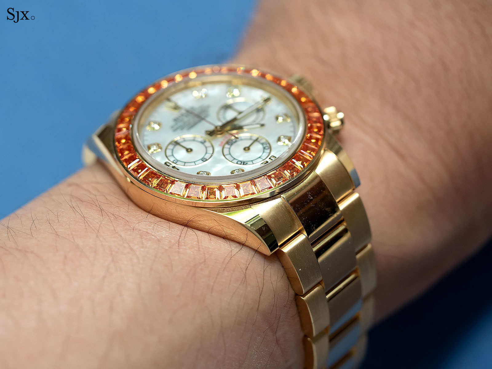 rolex Daytona orange sapphires 116578SACO 8