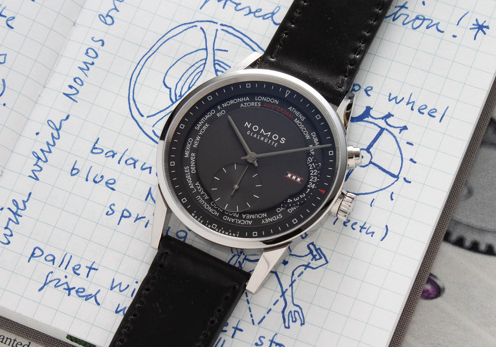 Zürich world time midnight blue — NOMOS Glashütte