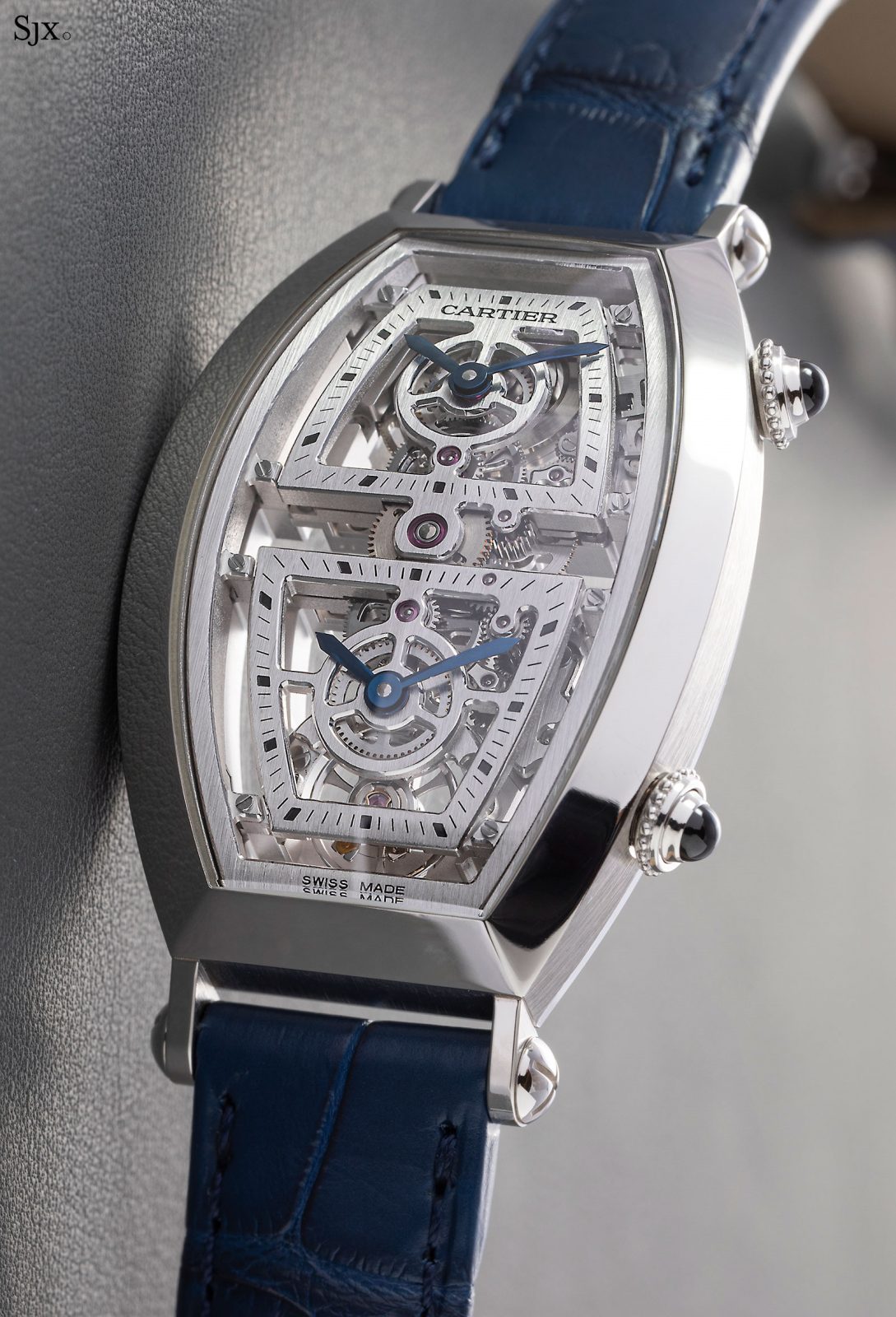 HandsOn Cartier Privé Tonneau Skeleton Dual Time SJX Watches