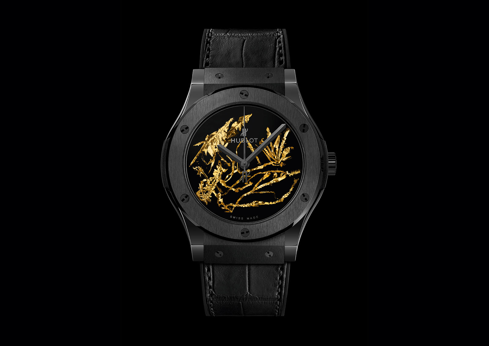 Hublot gold clearance black